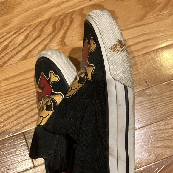 Converse sailor Jerry’s skull slip ons heart crossbones 6.5 37.5 - Picture 6 of 11